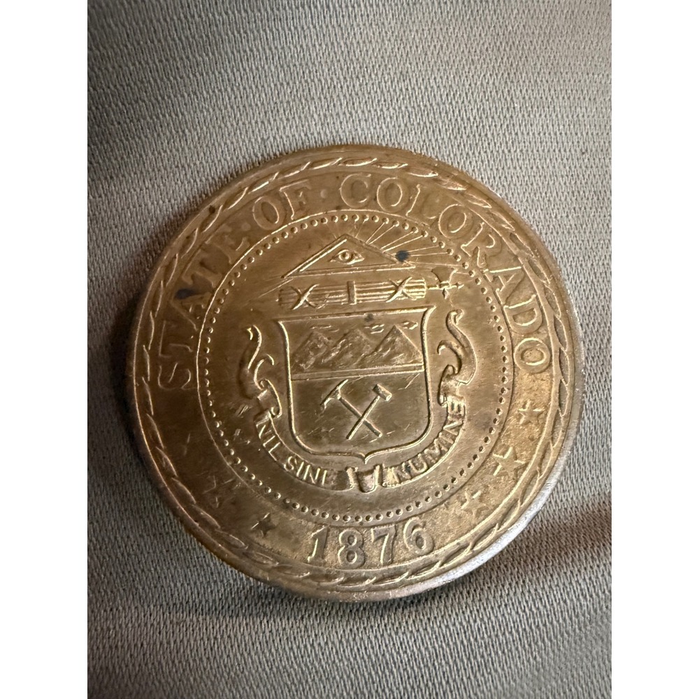 VTG 1970s State‎ of Colorado Centennial Bicentennial Token Medal 1876 1976 Brass
